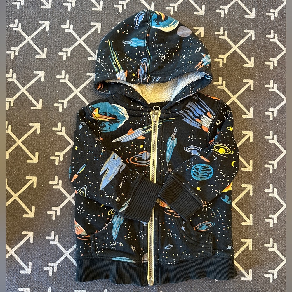 Hanna Andersson 18-24mo lined zip hoodie
